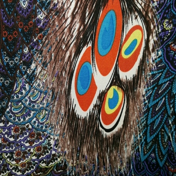 Gorgeous peacock maxi dress large - Picture 4 of 4